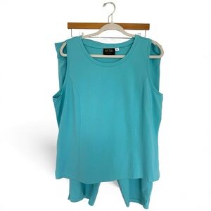 Bob Mackie Bright Turquoise Sleeveless Shell
